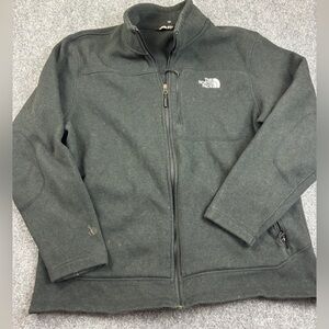 THE NORTH FACE Mens zip Sweater Fleece Jacket charcoal Grey size: XXL